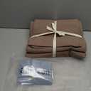 JIYUAN Super Queen Duvet Cover Set, 3-Piece - 100% Washed Cotton, Linen-Like Soft & Breathable with Zipper Closure, Includes 90x98 Inch Cover & 2 Pillowcases, Solid Light Brown