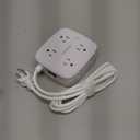 6 Ft Surge Protector Power Strip - 8 Widely Outlets with 4 USB Ports, 3 Side Outlet Extender with 6 Feet Extension Cord, Flat Plug, Wall Mount, Desk USB Charging Station, ETL,White