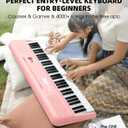 The ONE Smart Keyboard COLOR 61 Lighted Keys Piano Keyboard, Digital Piano for Beginners with 256 Tones, 64 Polyphony, Built-in LED Lights and Free Apps (Pink), 35.12 x 11.73 x 3.37 inches