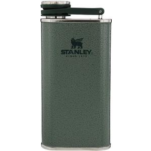 Stanley Classic Easy Fill Wide Mouth Flask 8 oz | Leakproof Hip Flask | Hinge Connected Never Lose Cap | Insulated Stainless Steel Liquor Container | BPA-Free | Hammertone Green