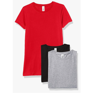 Marky G Apparel Girls' Fine Jersey Short-Sleeve Crew-Neck T-Shirt (Pack of 3)2XL