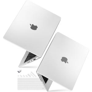 DONGKE Case for M5 MacBook Pro 14 inch 2025 2024-2021 M4 M3 M2 M1 A3434 A3112 A3401 A3185 A2918 A2992 A2779 A2442 Pro/Max with Retina XDR & Touch ID, Slim Protective Hard Shell Cover - Clear