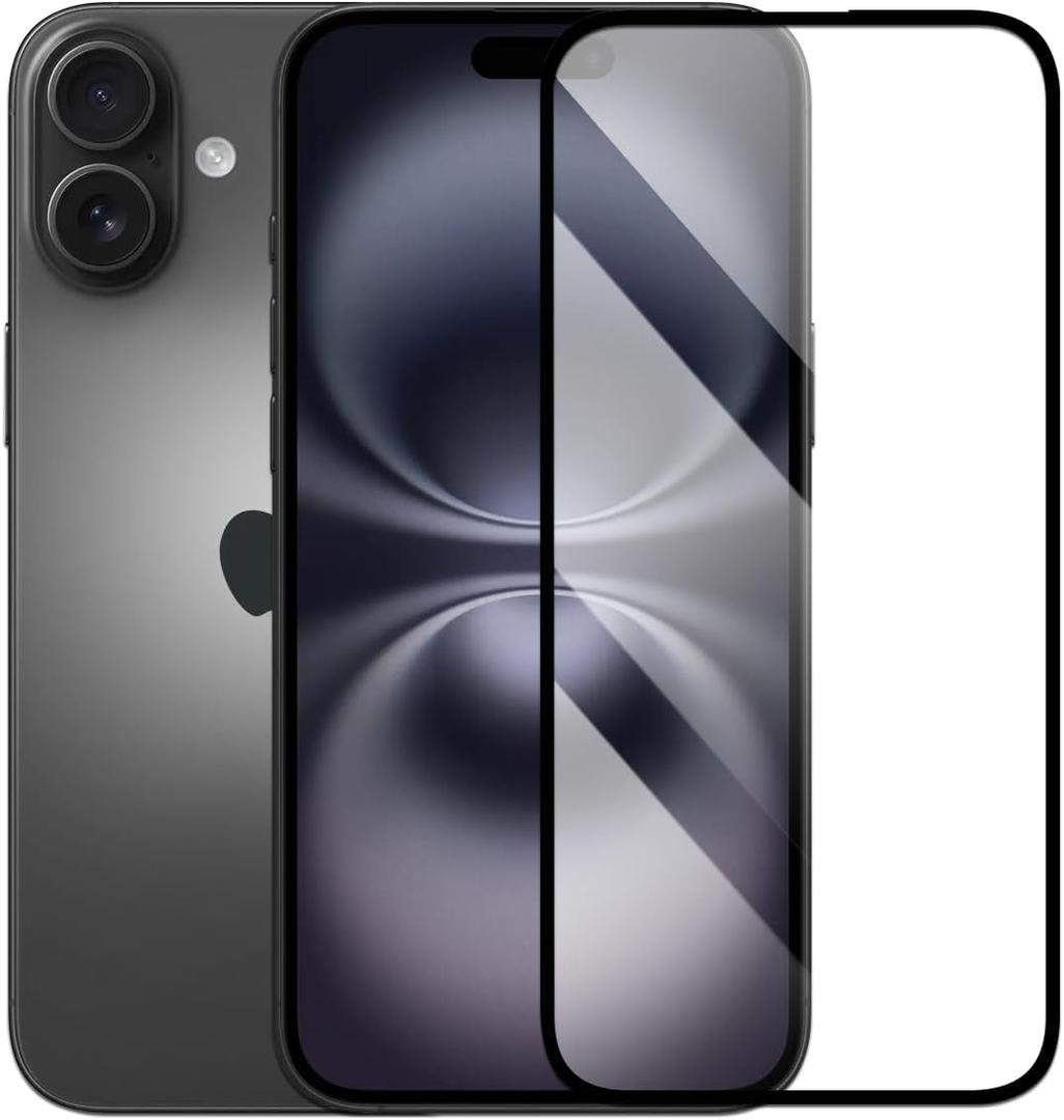 Screen Protector for Apple iPhone16 Plus 6.7-Inch 2024, Tempered Glass Film with Easy Installation Tool, Case-Friendly, 9H Hardness HD Clear (for iPhone 16 Plus)