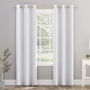 Sun Zero Riley Kids Bedroom Blackout Grommet Curtain Panel, 40" x 84", White