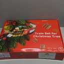 Christmas Train Set 2 in 1 Hanging Around The Tree Train Toys for Toddlers with Luxury Track & Sound and Smoke,Train Toy Set Around & Under The Christmas Tree, Best Indoor Christmas Decoration