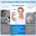 2PCs Replacement CPAP N20 Mask Cushion (Small) - No Silicone Contact, 2 Different Texture Trial Combo - 1PC Cotton & 1PC Velvet, Latest Fabric Nasal Pillow Supplies for Airfit & Airtouch N20 (Blue)