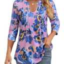 Tunic Tops for Women Loose Fit Dressy Cute Blouses for Women Business Casual Spring Clothes That Hide Belly Fat Ladies Long Sleeve Shirt Work Professional Peasant Daliy Wear, M