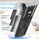 Push to Open Drawer Slides 1 Pair Full Extension 12 14 16 18 20 22 24 inch Side Mount Pull Out Kitchen Cabinet Rails Bracket Replacement Ball Bearing Tracks kit Guide Runner 100 LB Capacity
