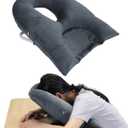 New Upgrade Face Down Pillow After Eye Surgery, Adjustable Height Prone Prone Pillow Face Down Sleep, Retina Lying Pillow, Eye Surgery Support Equipment, Gray