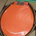 Toilet Seat, Slow Close, Soft Touch, Ultra-Smooth Matte Finish (No Orange-Peel Texture), Premium Moulded Wood, Quick Release, PIKLiDS (Orange, Round)
