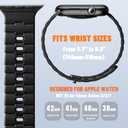 Bandletic Magnetic Silicone Watchband Compatible with Apple Watch Band 44mm 45mm 46mm 49mm 42mm 41mm 40mm 38mm Men Women, Strong Magnet Sport Strap for iWatch Series 11 10 9 8 7 6 5 4 Ultra SE 3 2 1