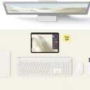 YSAGi Leather Desk Protector, Office Mat, Large Mouse Mat, Non-Slip PU Leather Blotter, Laptop Desk Mat, Waterproof Writing Pad for Office and Home (Cream, 31.5" x 15.8")