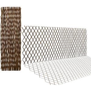 Expandable Willow Trellis for Climbing Plants Outdoors,Nature Garden Fence Lattice Panels for Outside Plant Support for Vine, Ivy, Rose, Cucumbers, Clematis 36x92 Inch(2PC)