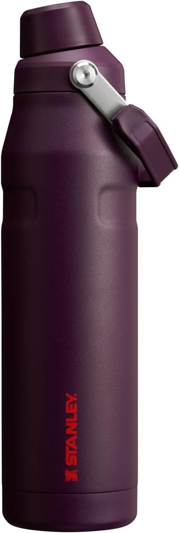 Stanley IceFlow Fast Flow Water Bottle | Angled Spout Lid | Lightweight & Leakproof for Travel & Sports | Insulated Stainless Steel | BPA-Free (36 Ounces, Plum)