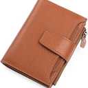 FALAN MULE Small Wallet for Women Leather Bifold Compact RFID Blocking Small Womens Wallet Purse