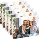 5x7 Acrylic Picture Frames 5 Pack, 10+10MM Premium Acrylic Photo Frame Magnetic Picture Frames Clear Double Holder-Sided, Free Standing Desktop Display, Best Gift for Family, Baby, Friend