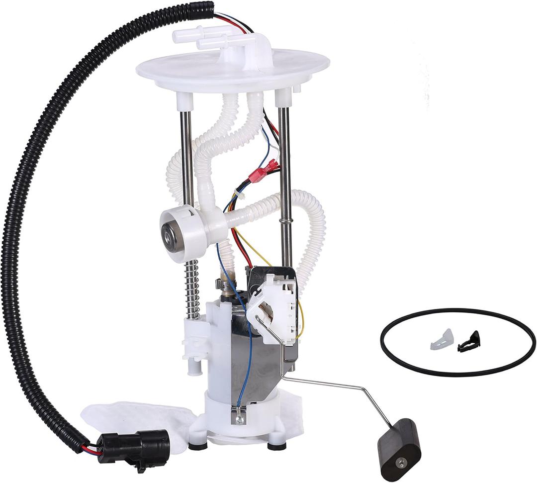 Fuel Pump E2348M Replacement for 2002 2003 Ford Explorer Eport Trac w/2 tube ports, plastic flange, 4 pin connector; from 3/4/2002