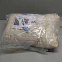 H.VERSAILTEX Stretch Futon Slipcover Armless Sofa Cover Furniture Protector Without Armrests Slipcover Soft with Elastic Bottom for Kids, Spandex Jacquard Modern Stripe Design, Natural