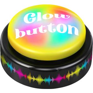 Feekoon Dance Party Button, Plays 10 EDM Tracks, 30 Second Light Up Dance Bomb Button with Batteries Funny Gag Gift for Teachers, Classroom, Office, Coworkers & Friends (1 Pack,Original)