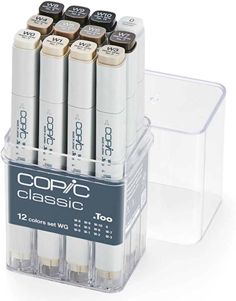 Copic Classic, Alcohol Markers, 12pc Set Warm Gray (New Ver.)