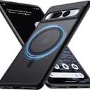 Magnetic for Google Pixel 7 Pro Case [Compatible with MagSafe][Anti-Fingerprint][Slim Fit][Military Shockproof] Translucent Matte Hard Back Pixel 7 Pro 5G Phone Cover 6.7, Black