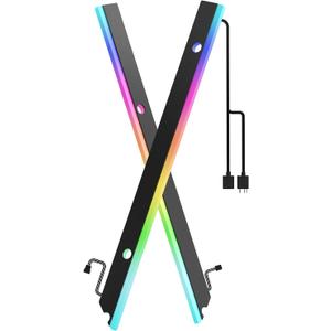 ASIAHORSE ARGB Light Strip for Motherboard, 24 Independent Addressable RGB, 5V 3-pin Aura Sync, Lightsaber-X Led PC Parts Kit Compatible with Micro-ATX (Medium)