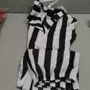 Black and White Striped Suit For Kid Boys Toddler Costume Horror Cosplay Outfit Halloween Dress Up, M