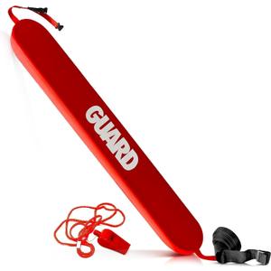 ASA TECHMED Lifeguard Rescue Tube for Home and Commercial Use - Ideal for Lifeguard and Personal Pool - Includes Matching Whistle