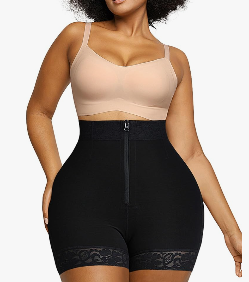 SHAPELLX Butt Lifter Shapewear Tummy Control Shorts For Women Waist Cincher With Hook Zipper Closure Body Shaper Wear XXL