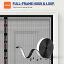 MAGZO Magnetic Screen Door Fit Door Size 35 x 80 Inch, Screen Size 37" x 81" Self Sealing Mesh with Hook & Loop Strip, Black