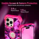 Miqala Compatible with iPhone 16 Pro Max Case,Glow in The Dark Three Layer Heavy Duty Shockproof Hard Plastic Bumper+Soft Silicone Protective Case for iPhone 16 Pro Max 6.9 inch,All Purple
