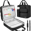 ZIOZERTT Zipper Binder 3 Ring, 700 Sheets Capacity, Binder 3 Inch with Shoulder Strap Fits 13 Inch Laptop for School and Office,Black