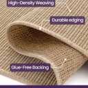 DEXI Hallway Runner Rug 3.3x12, Woven Braided Farmhouse Runner Carpet Indoor, Absorbent Thin Long Entryway Runners for Kitchen, Laundry Room, Patio Entrance, Beige