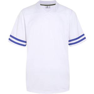 Blank Football Jerseys for Men Adult Hip-Hop Hipster Shirt Practice Sports Uniform Tops, Royal Stripes Small