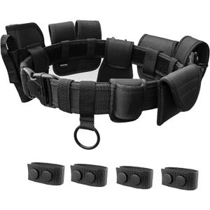 10 in 1 Duty Belt Rig police Molded Pouches Kit Tactical Utility Security Guard Belt Modular Law Enforcement Military Equipment Belt 4 pack Belt Keeper