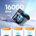 Portable Waist Fan, 40H Cooling Personal Wearable Fan, 5 Speeds 16000RPM Strong Belt F an,10000mAh Portable Fan Rechargeable Hands-free Neck Fan With Flashlight for Work, Outdoor, Travel, Gift for Men (Gray)