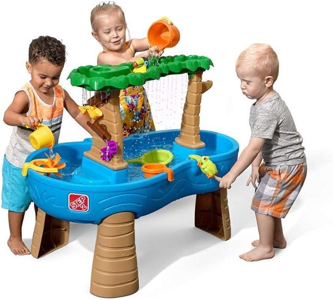 Step2 Tropical Rainforest Water Table for Kids, Toddler Outdoor Sensory Play Table, 13 Accessories, Ages 18 Months+