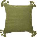 20" Square Canvas Pillow Cover with Tassels