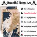 Abstract Canvas Paintings Blue Gold Pink Abstract Wall Art Abstract Pink Oill Painting Pink Blue Gold Abstract Pictures Wall Decor Pink and Blue and Gold Abstract Painting Modern Abstract Art No Frame