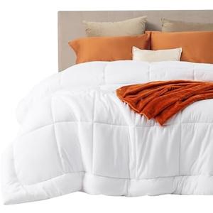 Bedsure Comforter Duvet Insert - Quilted Comforters Cal King Size, All Season Duvet, GentleSoft Down Alternative Bedding, with 8 Tabs, Gifts for Women/Men, White, California King 96 X 102 Inches