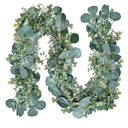8.3' Long Faux Eucalyptus Greenery Garland - Silver Dollar Eucalyptus for Wedding Arch, Swag, Backdrop, Doorways, Mantel, Table Runner - Indoor/Outdoor