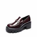 DREAM PAIRS Women Loafers Platform Chunky Heel Slip On Lug Sole Casual Dressy Office Business Shoes,Size 10,Brown,DWUMLS2534