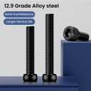 180pcs M3 x 35mm Hex Socket Head Cap Screws Bolts, 12.9 Grade Alloy Steel, Black Oxide Finish, Allen Socket Drive, Full Threads,with Hex Spanner