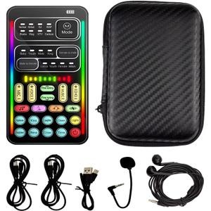 Portable Handheld Microphone Voice Changer with Sound Multifunctional Effects Machine Voice Disguiser Mini Device for Mobile Phone PC Laptops PS4 Xbox One Games