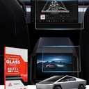 ASZSK 1 Pack Tempered Glass Screen Protector For 2024 Tesla Cybertruck 8.5"x6" Inch Touchscreen Rear Screen,HD Clear Anti-Scratch Cyber truck Accessories