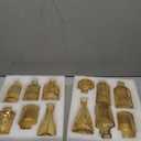 Amber Glass Bud Vases Set of 12, Gold Mini Flower Vase for Centerpieces, Small Vases in Bulk for Wedding Decorations, Vintage Vase for Table, Recepetion, Home Dcor