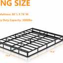 King Box Spring 8 Inch, 3000lbs Heavy Duty Box Spring King Bed Base Metal Mattress Foundation, Easy Assembly, Noise Free