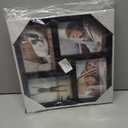 Malden International Designs Black Four Opening 5x7 Dimensional Collage Photo Wall Frame
