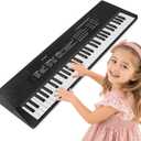 Kids Piano, 61 Keys Electronic Piano Keyboard with Microphone Musical Toy, 24.4*6.3*1.8 inch