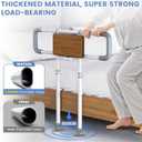 Bed Rails for Elderly Adults Safety with Foldable Side Table, ASTM Approved Adjustable Bed Assist Rail for Seniors, Non-Slip Handle, Storage Pocket, Fits Twin/Full/Queen/King